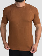 CAMISETA TRICO TEXTURE CASTANHO ZIGMA