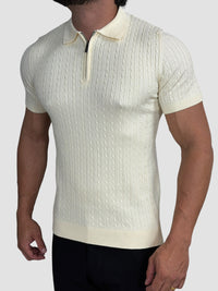 POLO TRICOT INTRECCIO CREME ZIGMA