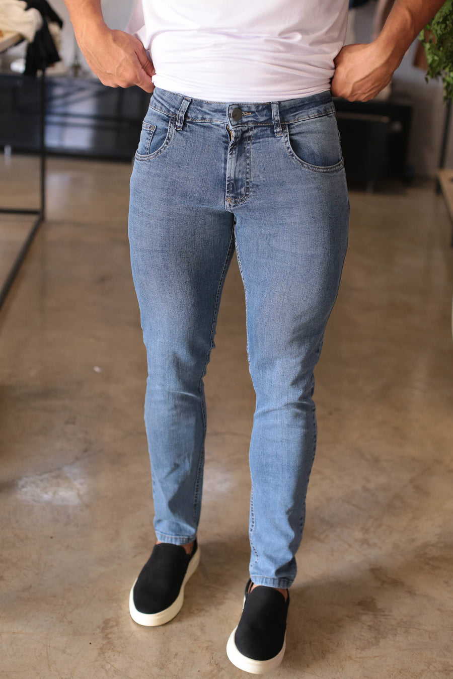 Calça Jeans Dylan Slim Azul Urbo