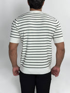 CAMISETA TRICOT LISTRADA PORTOFINO BRANCA ZIGMA