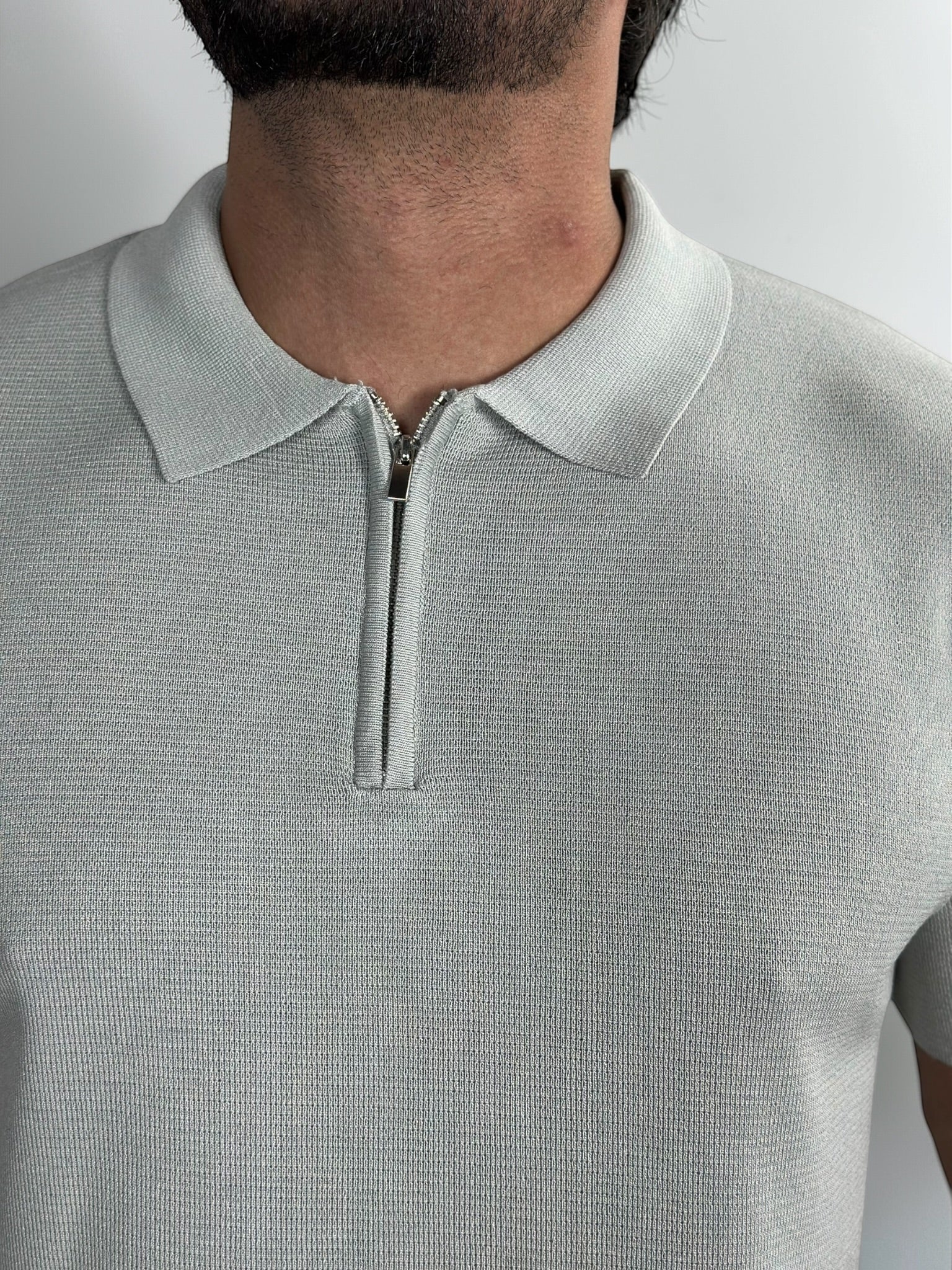 GOLO POLO C/ZIPER TRICOT MILANO CINZA ZIGMA