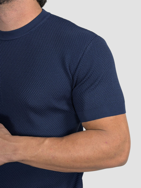 CAMISETA TRICO TEXTURE AZUL MARINHO ZIGMA