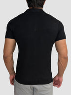 POLO TRICOT INTRECCIO PRETA ZIGMA