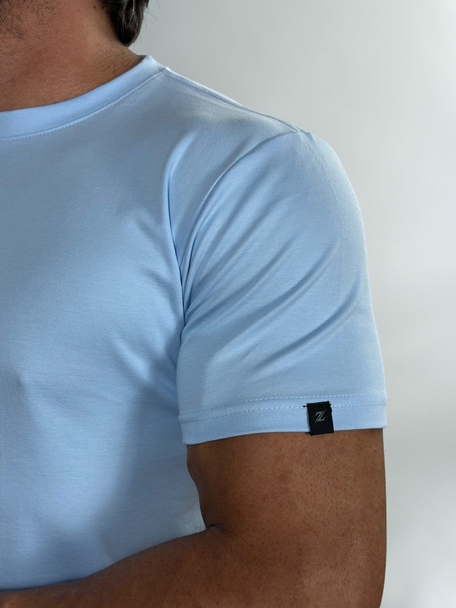 CAMISETA PIMA INTERLOCK AZUL CLARO ZIGMA