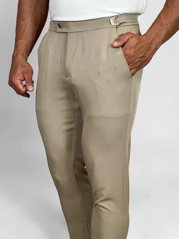 CALÇA ALF VIENA AJUSTE LATERAL KHAKI ZIGMA