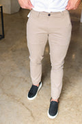 CALÇA SLIM CHINO STRECH CAQUI SOFT LEE