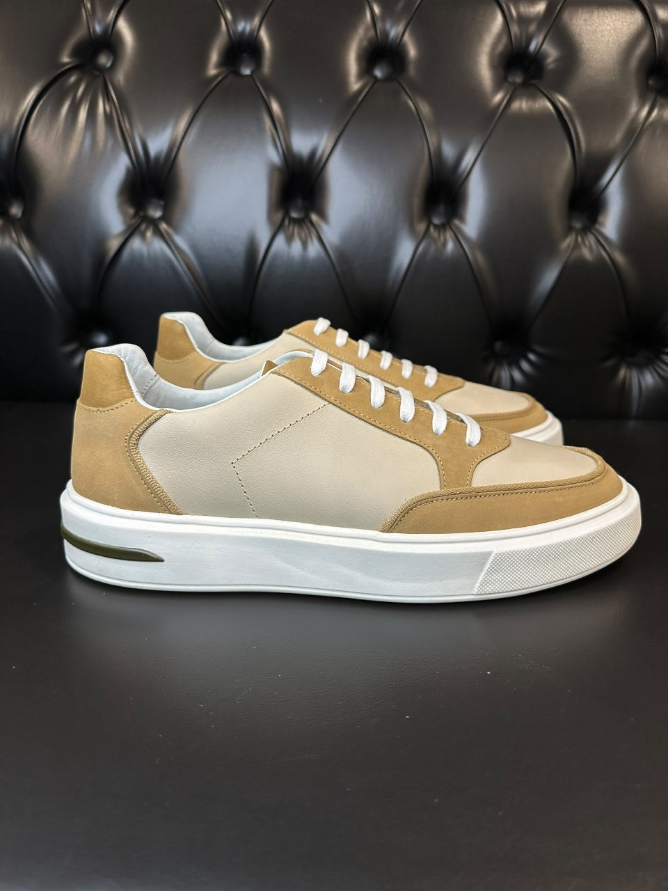 SNEAKER LINE SHELB MARFIM/AREIA /VD OLIVA ZIGMA