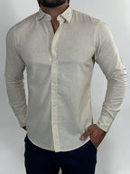 CAMISA M/L LINHO BLEND NATURAL ZIGMA
