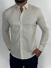 CAMISA M/L LINHO BLEND NATURAL ZIGMA