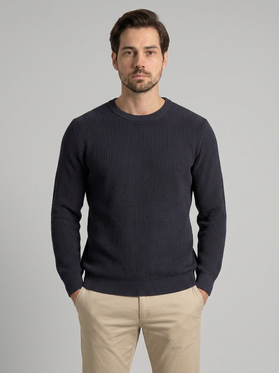 SUETER TRICO TEXTURE AZUL MARINHO ZIGMA