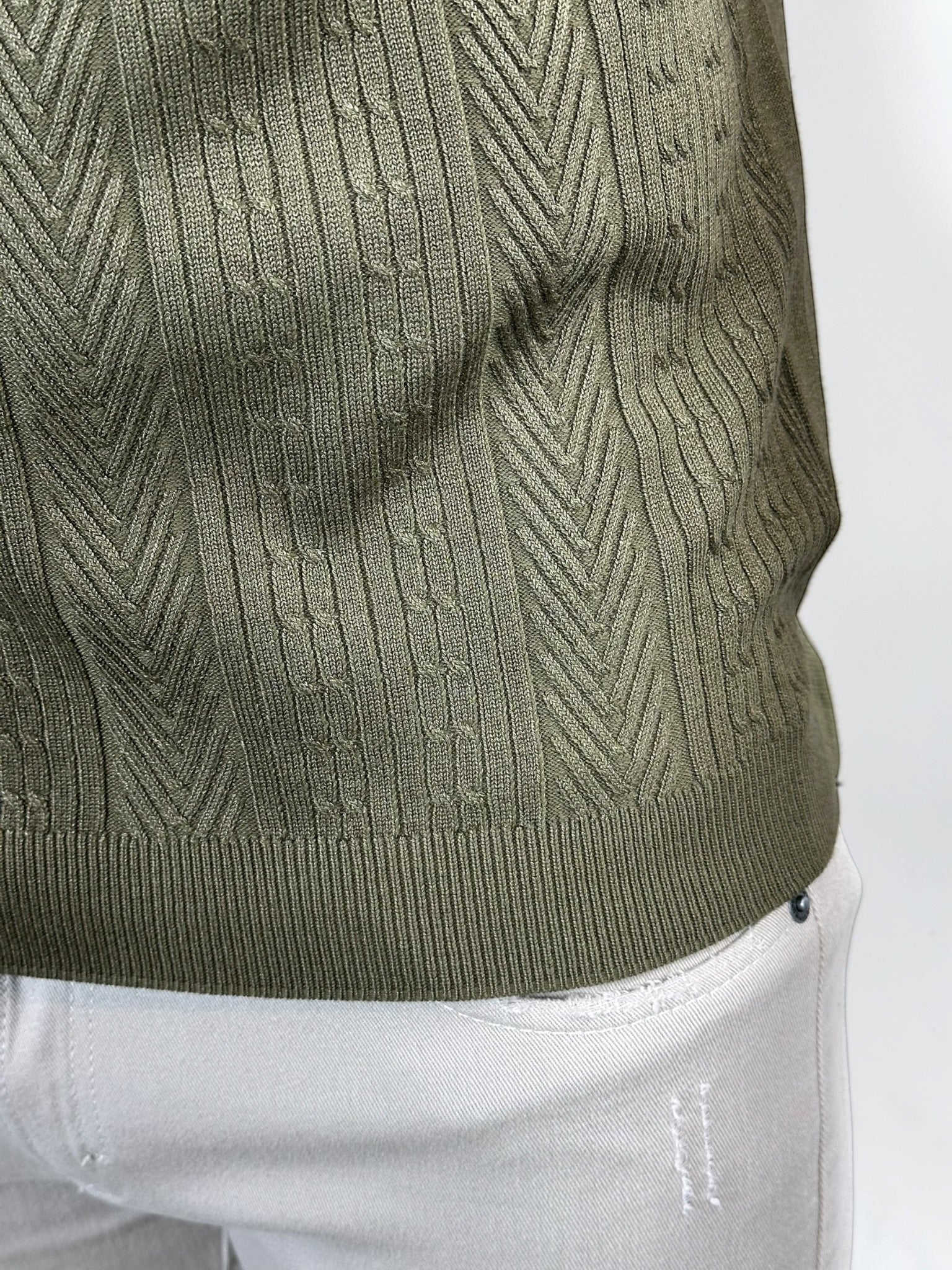 CAMISETA TRICOT MAJESTIC VERDE OLIVA  ZIGMA