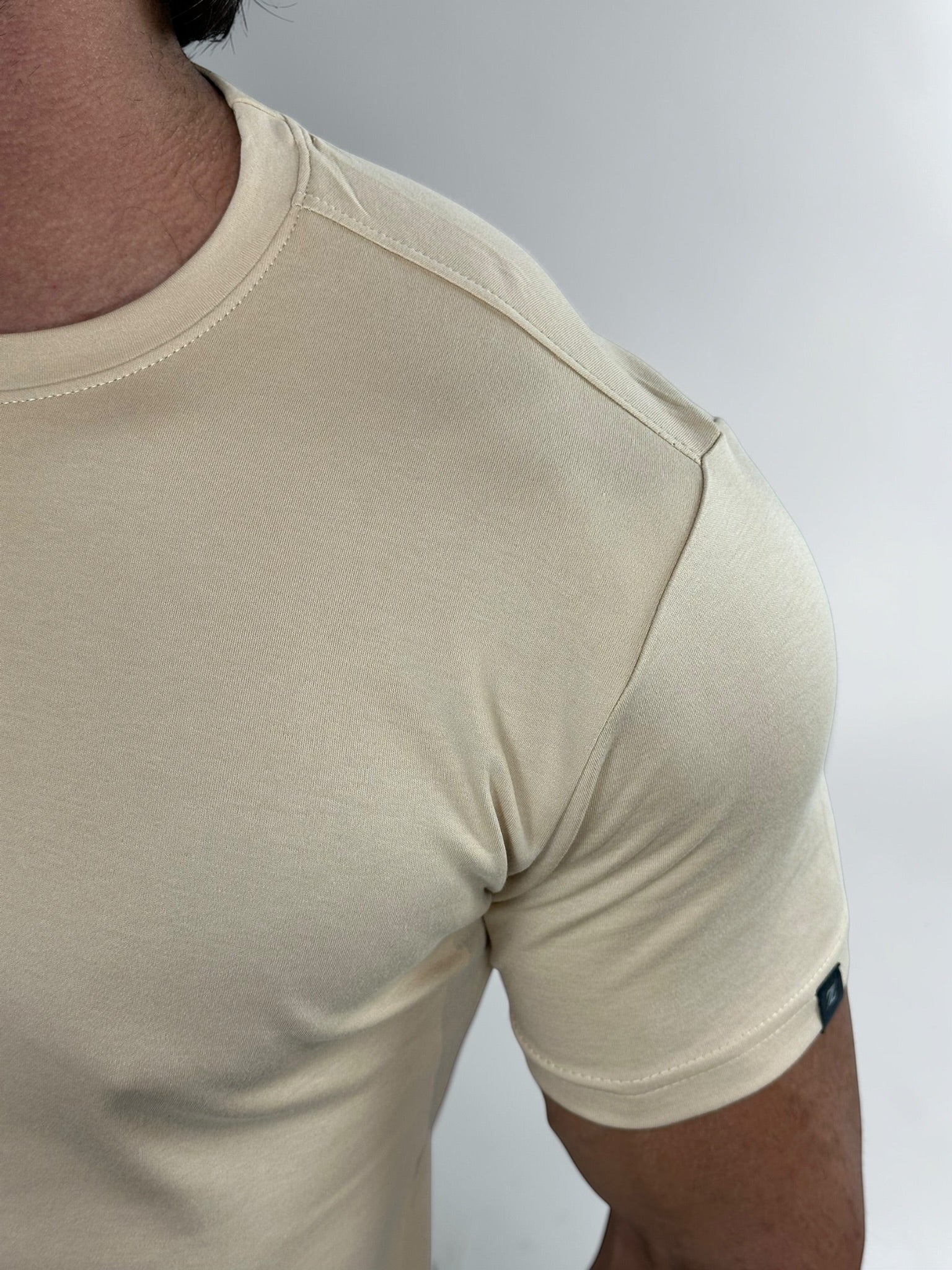CAMISETA PIMA INTERLOCK BEGE ZIGMA