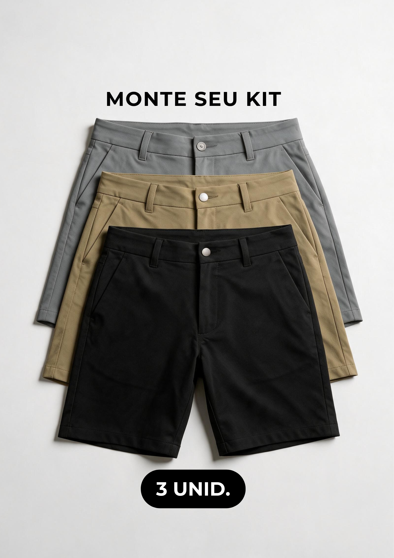 KIT 3 BERMUDAS CAPRI TECH